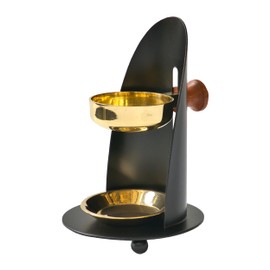 Original Crottendorfer Incense Cones - Brass Incense Burner in Black - Height-Adjustable Incense Burner - Made in Germany