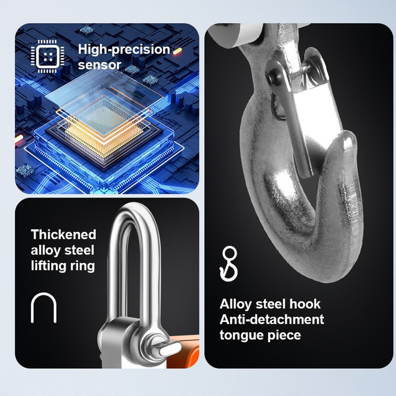 Orange Hanging Hook Scale LCD HD Digital Display High Accuracy