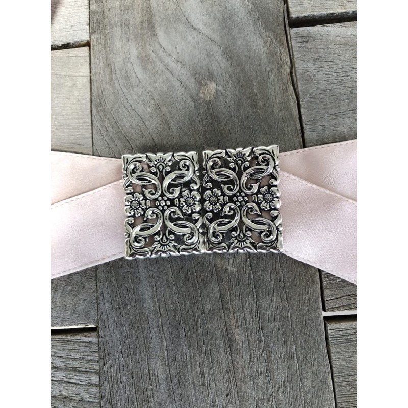 Hartmann-Knöpfe Silver Shiny Square Costume Clasp Aprons Clasp Dirndl Buckle