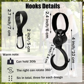 Jugeozhi 6Pcs Hooks for Walker Rollator Wheelchair Stroller Basket Ttray Accessories f...