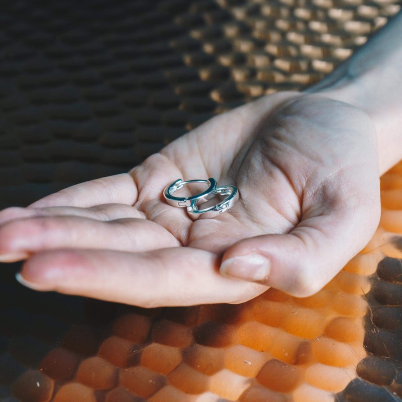 Philip Jones Silver Plated Hoop Earrings