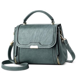 FORRICA Handbag Women Top Handle Bag Retro Shoulder Bag PU Leather Ladies Small Crossbody Bag for Shopping Daily Use Light green