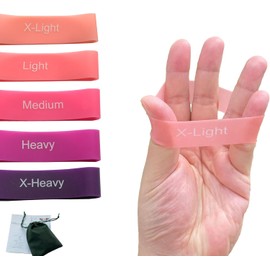 Bandas de resistencia a las manos, fortalecedor de agarre de dedos de 5 niveles para ejercicios de antebrazo, mano y dedo, kit de ensanchamiento de dedos para fortalecer, alivio de los dedos y