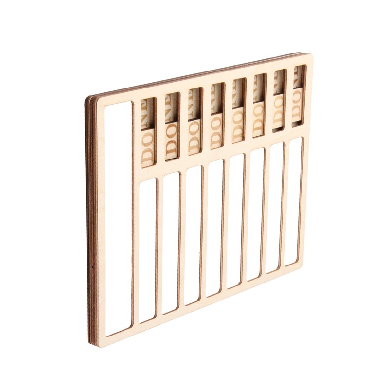 Wooden Task Glossy Sheet Repeatable Writing Portable Daily Chore Planning