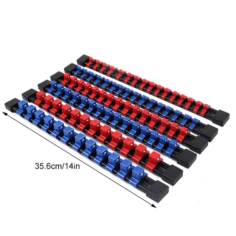 AIXXCUVQ 6pcs/Set 6Pack Socket Organizer Storage Set Socket Organizer Holder