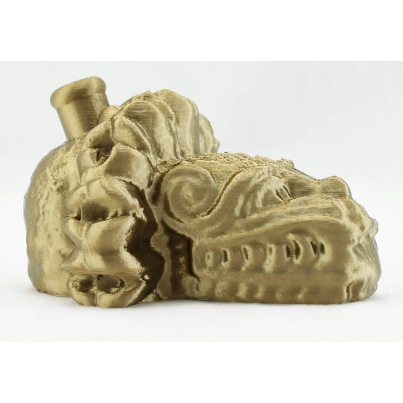 Aztec Quetzalcoatl Death Whistle Ancient Gold Feathered Serpent God MADE