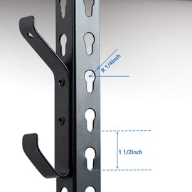 Ultrawall 5 Pack Shelving Hooks for Keyhole Shelves Organization, Utility Shelves Hooks for Clothes, Hats, Garden Tool Bags, Chainsaws, Cords, Tools Equipment