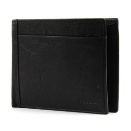 Fossil Neel Bifold Leather Wallet 11.5 cm - Black -