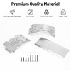 RC Car Skid Plate Set, daitoku Stainless Steel Chassis Armor