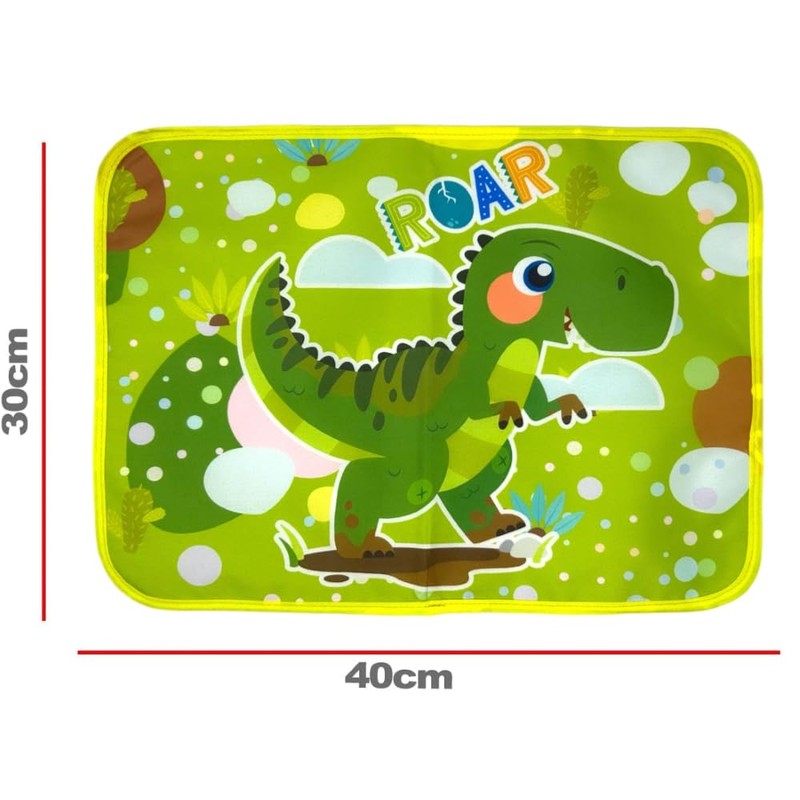 Dinosaur Waterproof Fabric Placemat, Table Placemat, Washable and Heat Resistant,