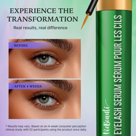 Premium Eyelash Growth Serum and Eyebrow Enhancer by VieBeauti, Lash boost Serum for Longer, Fuller Thicker Lashes & Brows (3ML) Green