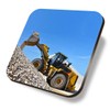 1 x Square Coaster - Excavator Diggers Loader Construction Vehicle