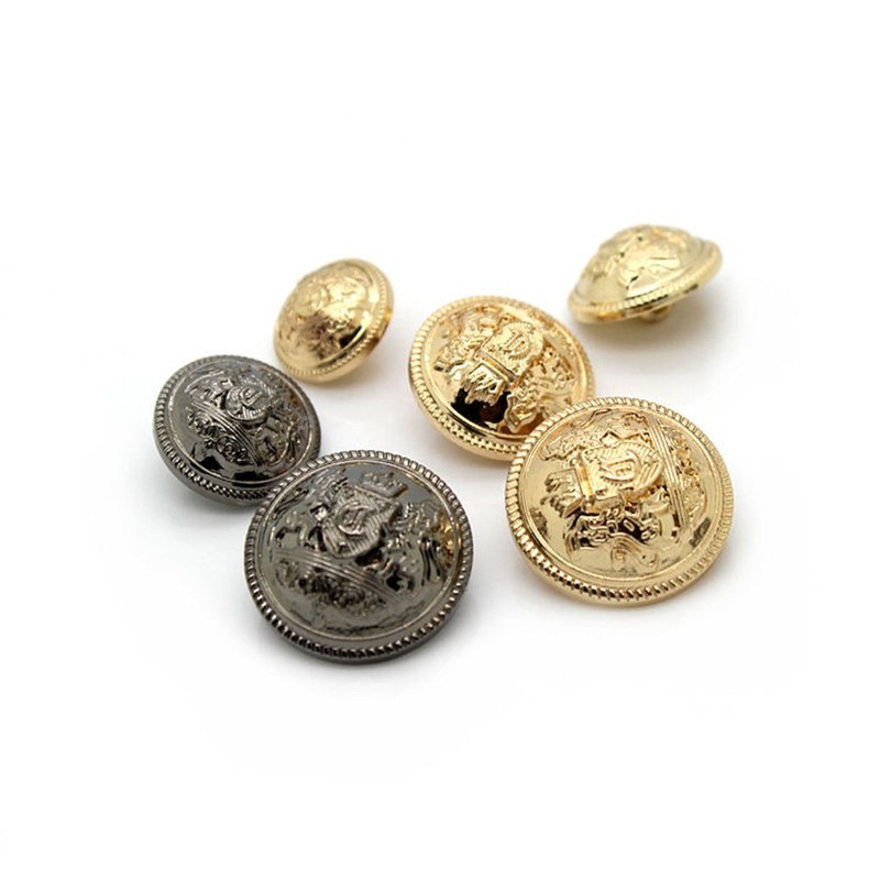 Fashion Decorative Metal Buttons Lace Mesh Surafce With Logo Coat