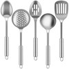 Stainless Steel Cooking Utensils Set - 5 Pcs Metal Professional