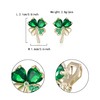 EVER FAITH St Patricks Day Clover Earrings Green Clover Irish