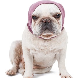 GERUSEA Dog Ears Cover for Bathing Drying and Grooming, Pet Hood for Anxiety Relief and Calming, Dog Ear Protector, Snood and Head Wear (Large Size)
