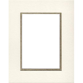 24x36 Double Acid Free White Core Picture Mats Cut for 20x30 Pictures in Cream and Gold