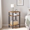 TUTOTAK Set of 2 End Table, Side Table, Nightstand, 3-Tier