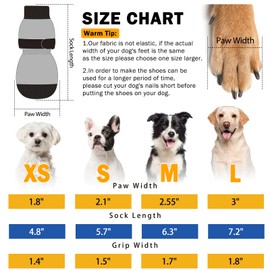 SCENEREAL Double Side Anti-Slip Dog Socks for Hardwood Floors to Stop Licking Paws, Non-Slip Dog Shoes for Hot/Cold Pavement, Slipping, Paw Protectors with Grippers