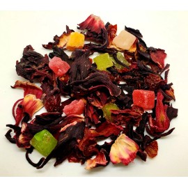 TeaDreamTea Tasty Hibiscus Fruit Tea, Rosehip, Dried Fruits (Free Wooden Spoon & 5 Tea Bags) - 1lb.