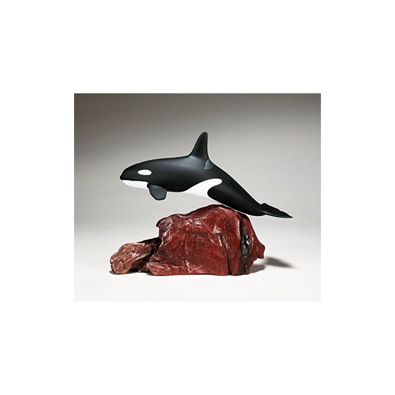 ORCA KILLER WHALE Sculpture by JOHN PERRY Large version 10in