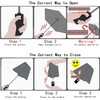 AIXICWXI Auto Open Close Transparent Umbrella - Folding, Windproof, Clear