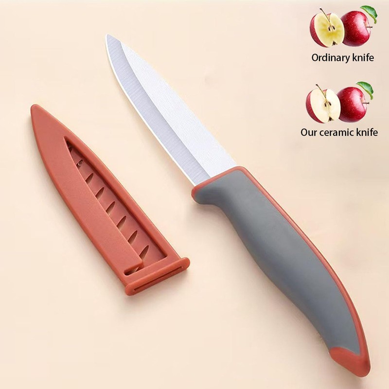 2Pcs Ultra Sharp Ceramic Knife, 4 Inches Large Blade, Safe