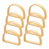 GLADFRESIT 8PCS Gold Half-Round Napkin Ring High-Grade Durable Polished Half-Round