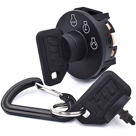 HD Switch Starter Ignition Key Switch Replaces Exmark Toro 137-4101 - 117-2222 Grandstand, Grand Stand - Vantage VT VTS VTX - Timecutter Z4200 Z4235 Z5060 Z4202 2 Umbrella Key & Free Carabiner