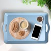 Spsyrine Light Blue Decorative Tray, Elegant Plastic Serving Tray with