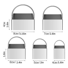 Juego De 5 Cortadores Galletas Acero Inoxidable Con Asa