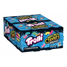 Trolli Sour Brite Mini Crawlers Gummy Worms, 2 Oz Bag (Pack Of 18)