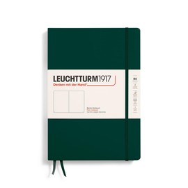 LEUCHTTURM1917 370278 Notebook Composition (B5), Hardcover, 219 Numbered Pages, Forest Green, Blank