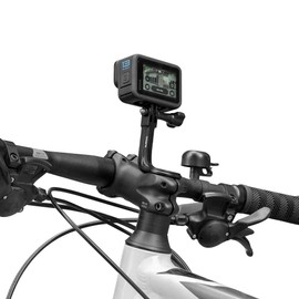 SUREWO Aluminum Handlebar Bike Pole Mount,Bicycle Handlebar Stem Clamp Mount Compatible with Go Pro Hero 13/12/11/10/9/8/7/6/5 Black,DJI Osmo Action 5Pro/4/3 and More