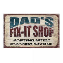Hip Signs for Cool Folks 4x6 Magnet Dad's Fix It Shop Magnetic Sign Father's Day Gift Fridge Garage Decor