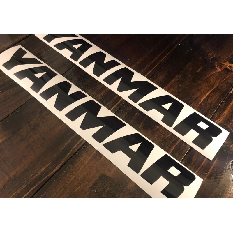Yanmar 36” Stickers Black (2 Set) Decals Mini Excavator Construction
