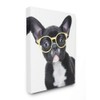 Stupell Industries Sophisticated Puppy Dog French Bulldog Glasses, Designed by