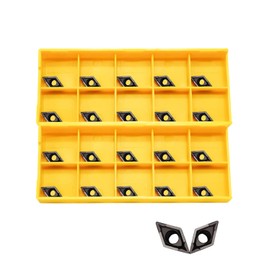 10pcs DCMT 21.51 DCMT070204 Gold 55° Diamond Carbide Turning Inserts - High-Performance Cutting Tools for Machining Steel and Stainless Stee