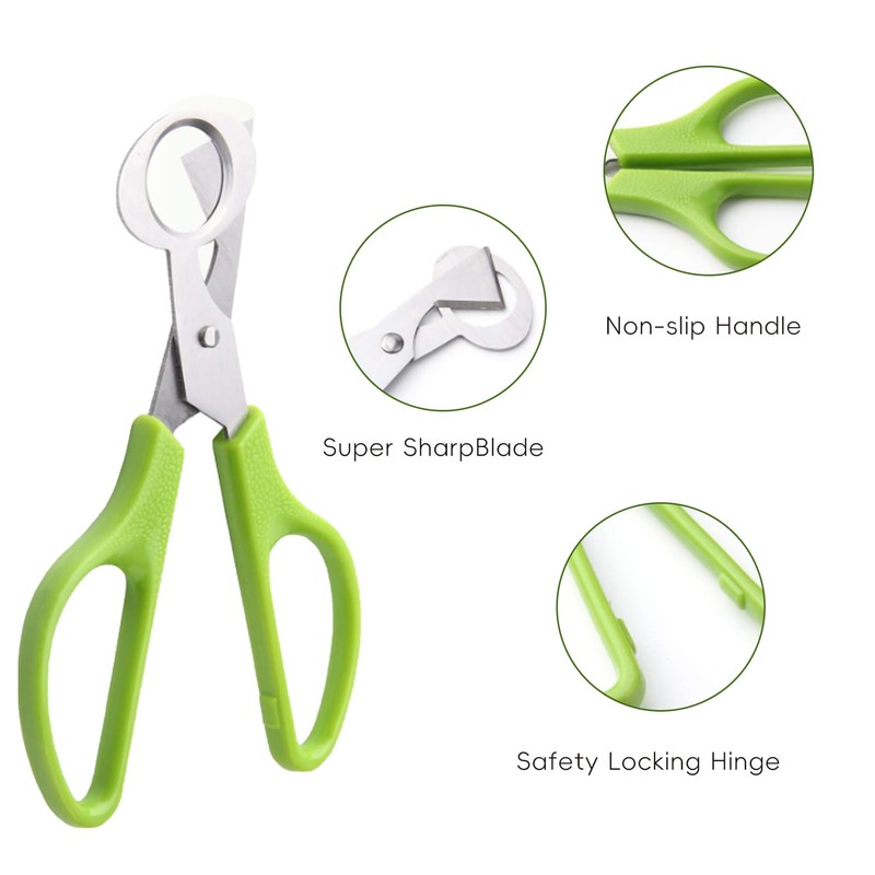 LVYKING 3 Pcs Quail Egg Cutter Scissors, Stainless Steel Pigeon