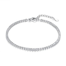 Schöner-SD Fine 925 Silver Tennis Bracelet with Zirconia, silver