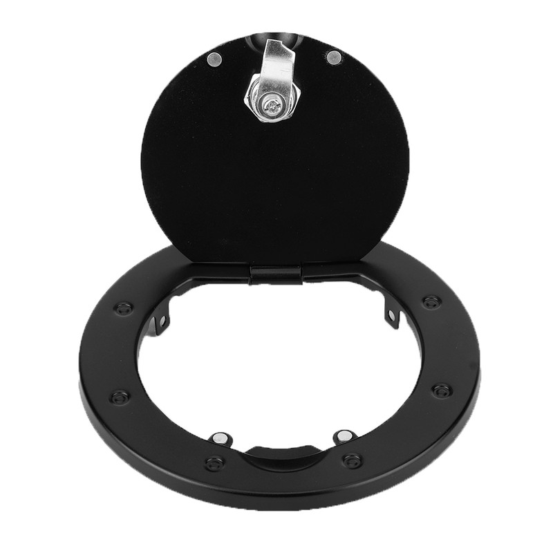 Aluminum Alloy Black Fuel Tank Cap Cover Flag Label Fits