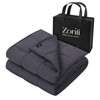 ZonLi Weighted Blanket (60"x80", 20lbs, Dark Grey) Queen Size Weighted