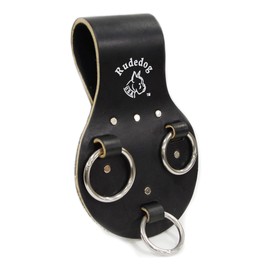 3-Ring Spud Wrench Holder - Premium Black Leather - Rudedog USA #3035