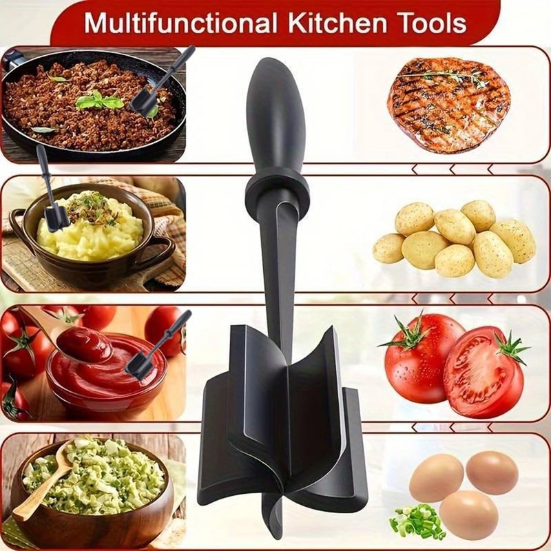 Poemtian Meat Chopper, 5 Curved Blades Meat Chopper Hamburger Chopper