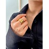 Chunky Gold Rings 18K Gold Plated Stainless Steel Chunky Dome