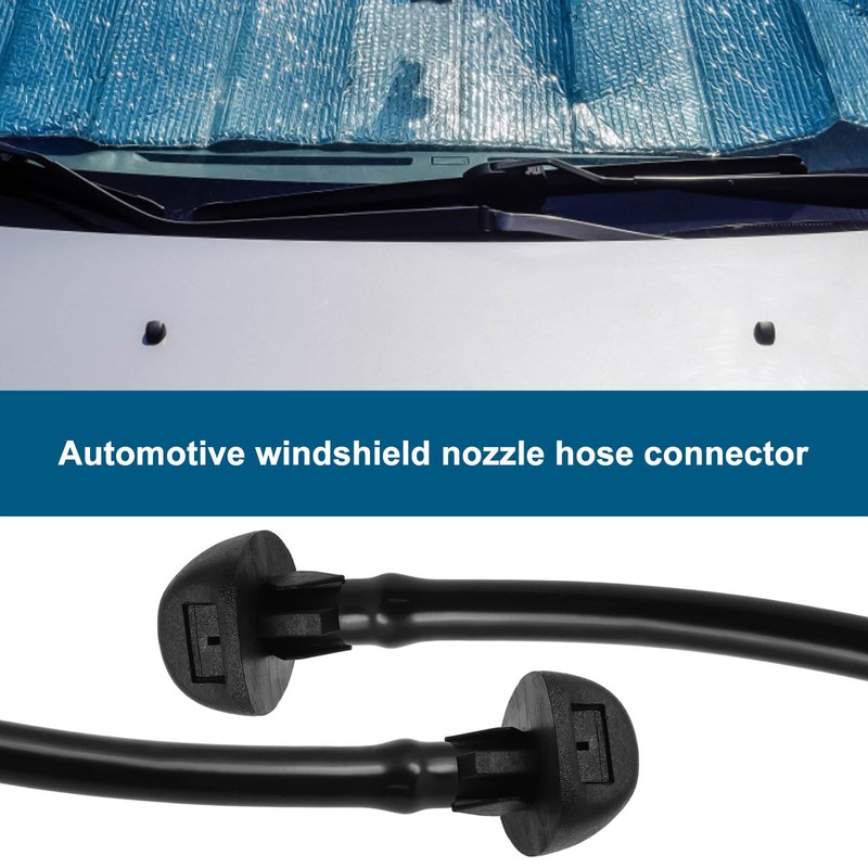 eMagTech 2pcs Car Windscreen Washer Jet Nozzle Hose Connector Windshield