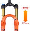 BOLANY 26/27.5/29inch Bike Suspension Fork 120mm Travel 28.6mm (1-1/8inch)*220mm Thread-Less