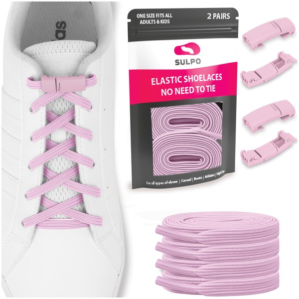 SULPO Flat Shoelaces without Tying - Elastic Shoelaces with Magnetic