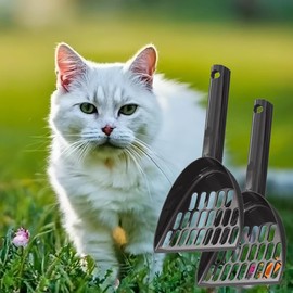 2 Pcs Cat Litter Scoop Durable Kitten Litter Shovel Pet Cleaning Tool for Pet - Twin Pack (Blue)