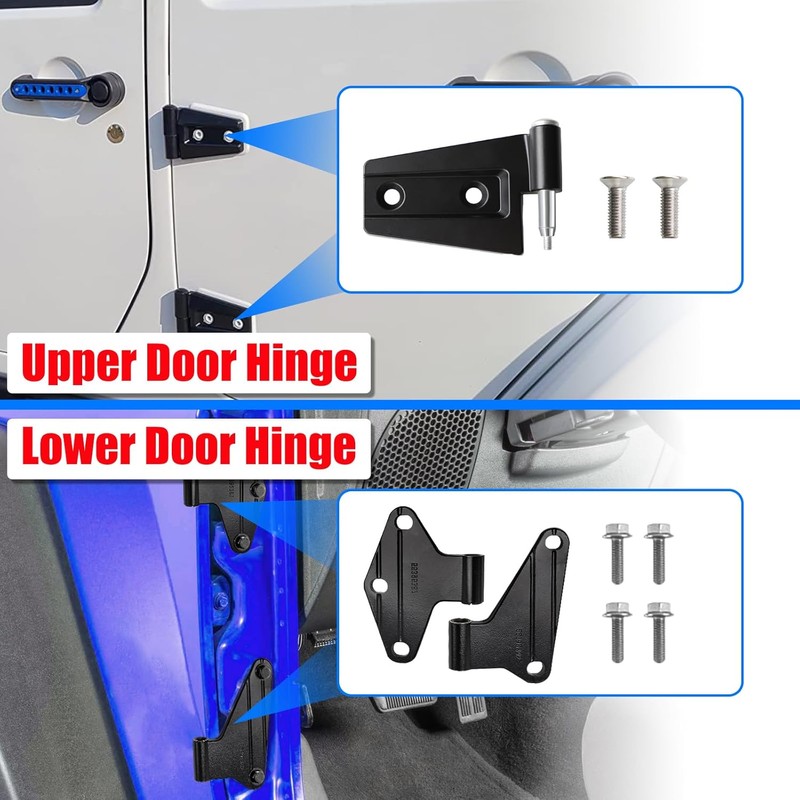 16PCS Body Door Hinge Sets Compatible with 2007-2018 Wrangl-er JK